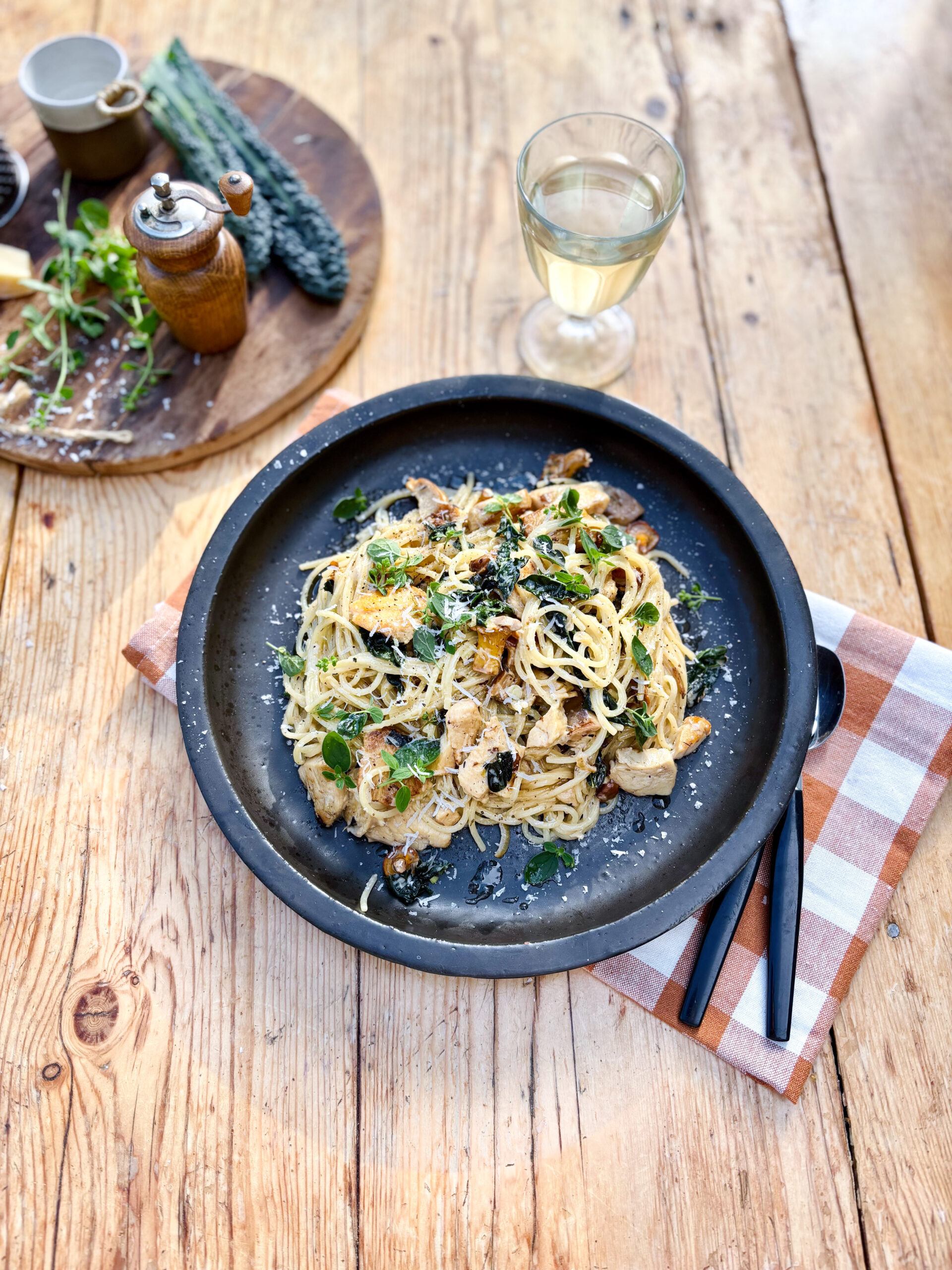 KYCKLINGPASTA MED SVAMP & TIMJAN