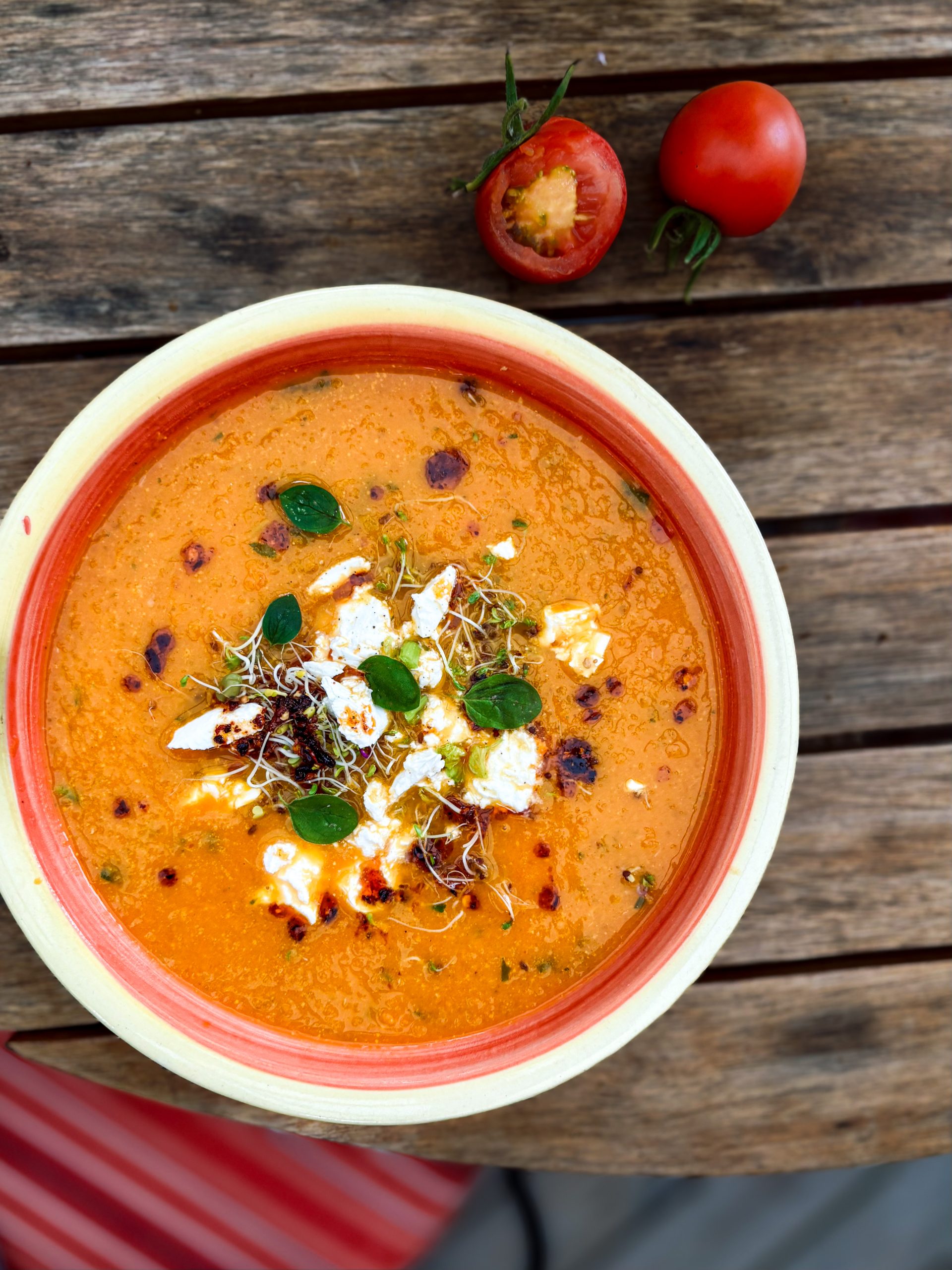 Tomatsoppa på rostade tomater