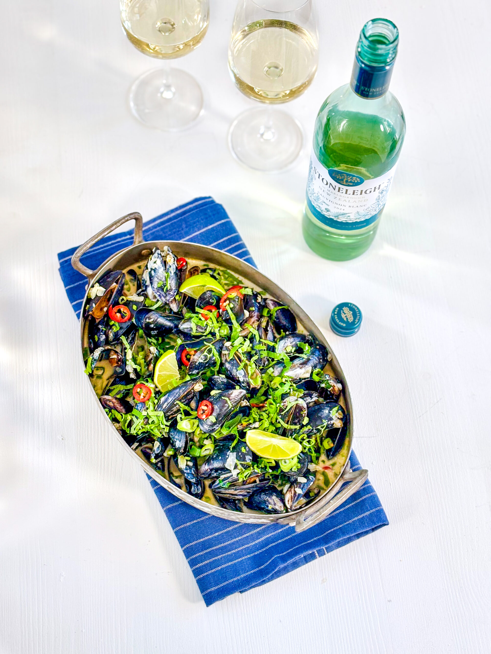 Asiatisk moule med kokos, lime & koriander