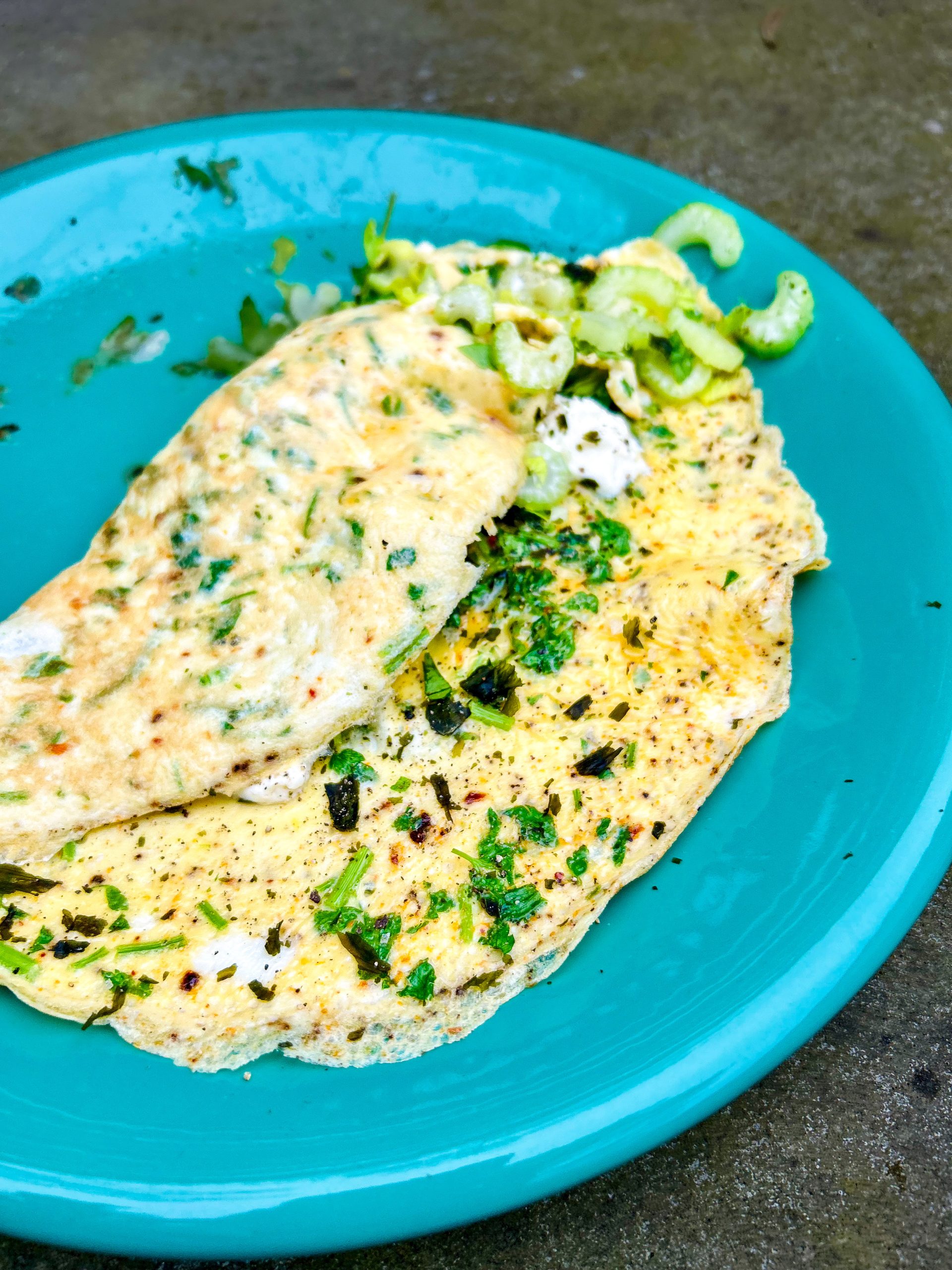 Lunchomelett med squash & tångsalt